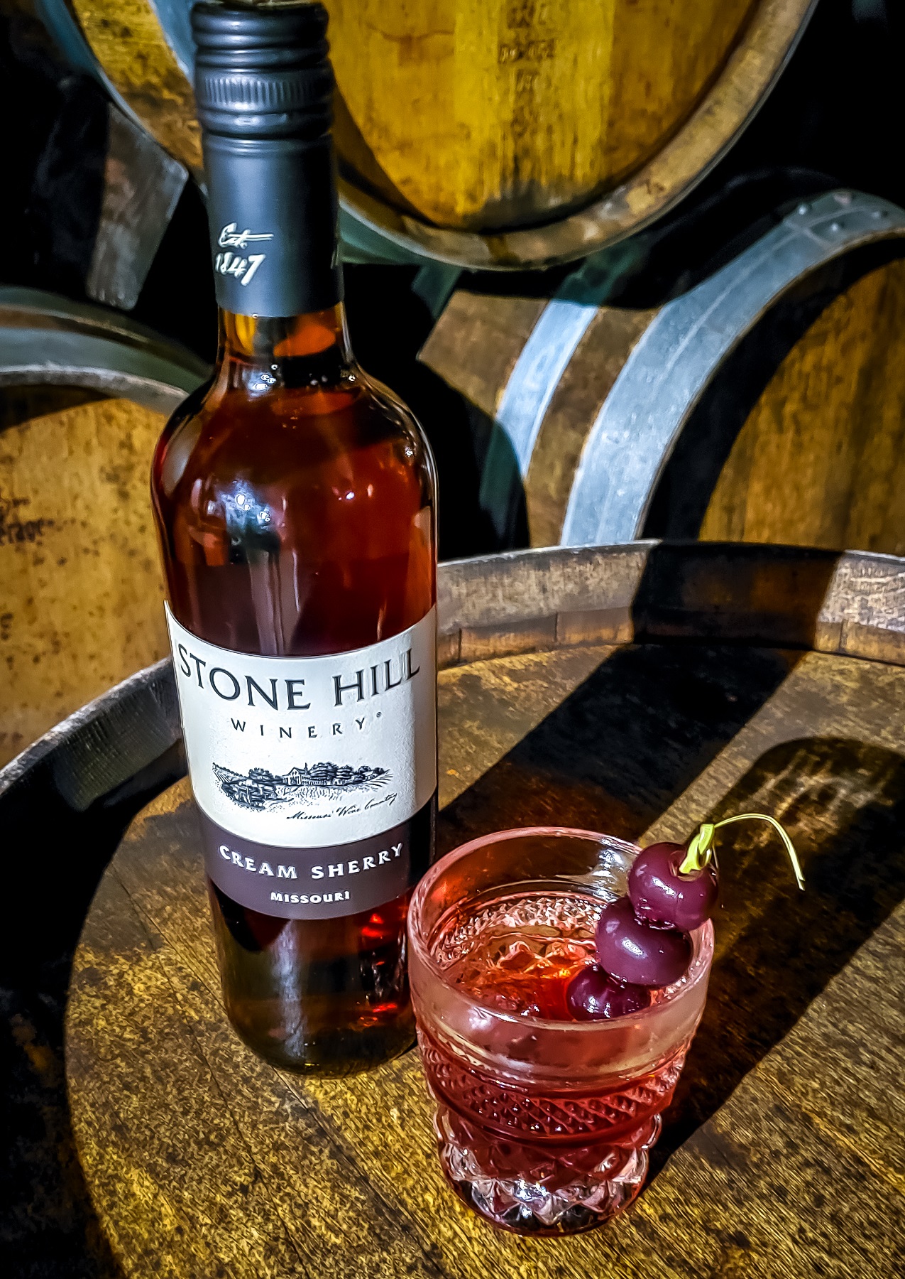 Stone Hill Winery Sherry Cherry Cocktail